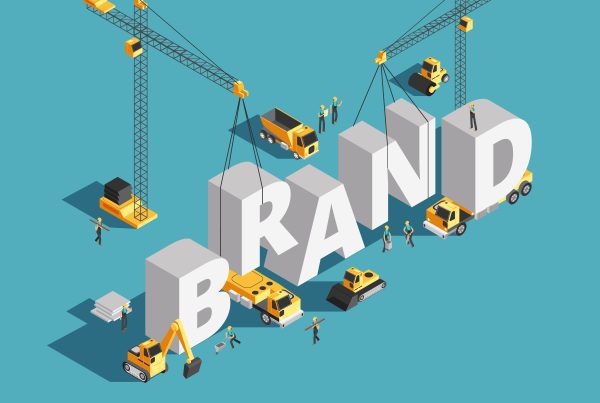 building a Brand construction 3d isometric vector concept with construction machinery and workers